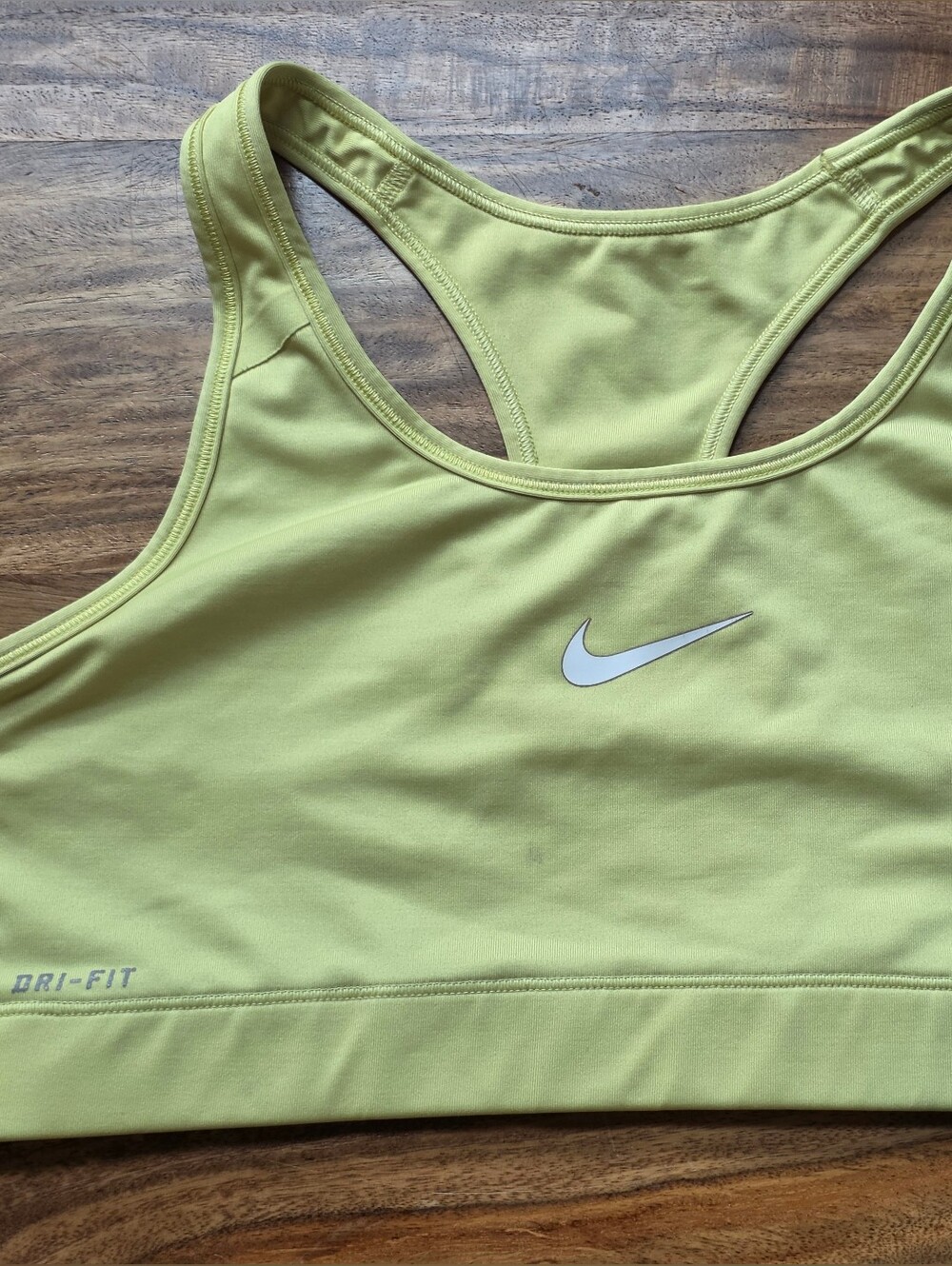 Neon Yellow Nike Dri-FIT Sports Bra-Women's Large